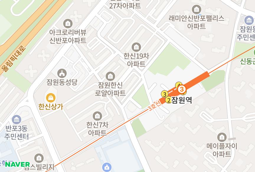 서울특별시 서초구 잠원동 신반포26차 위치·실거래 시세 지도