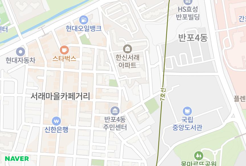 서울특별시 서초구 반포동 팔라디오 위치·실거래 시세 지도