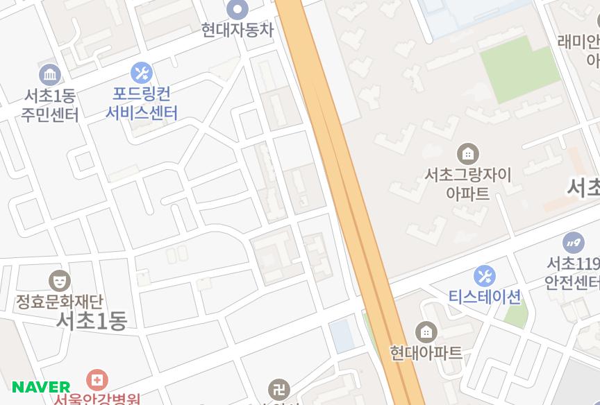 서울특별시 서초구 서초동 경남아너스빌 위치·실거래 시세 지도