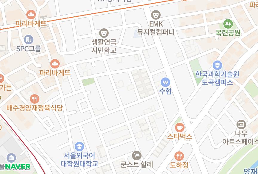 서울특별시 서초구 양재동 대흥 위치·실거래 시세 지도