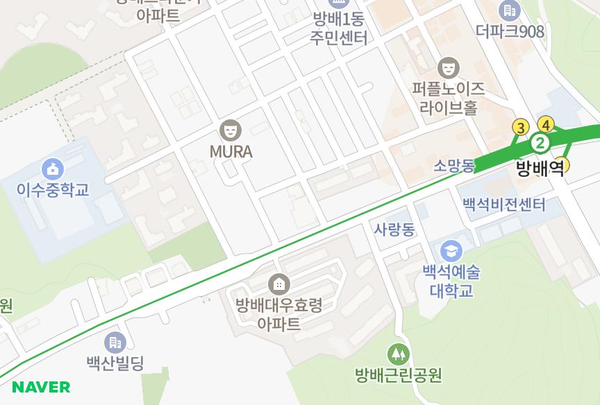 서울특별시 서초구 방배동 훼미리하우스 위치·실거래 시세 지도