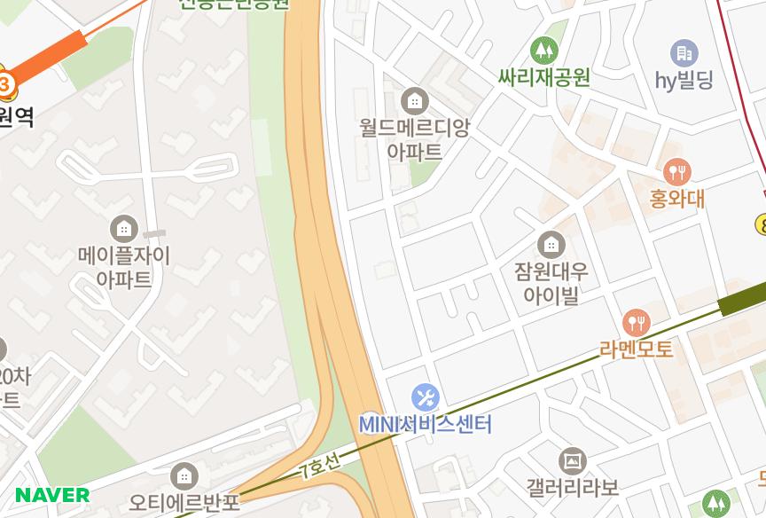 서울특별시 서초구 잠원동 성진준빌라트 위치·실거래 시세 지도