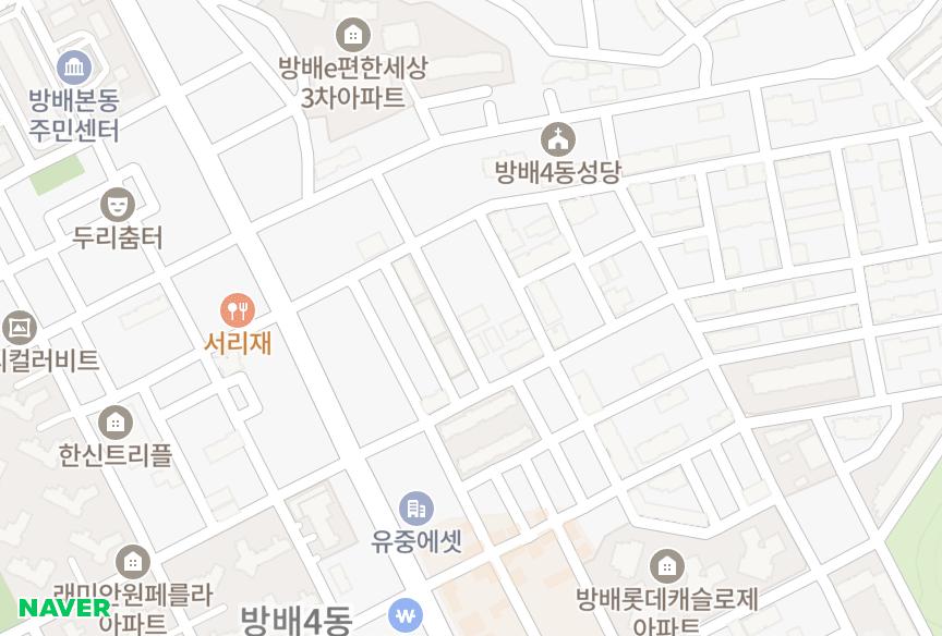 서울특별시 서초구 방배동 리치팰리스 위치·실거래 시세 지도