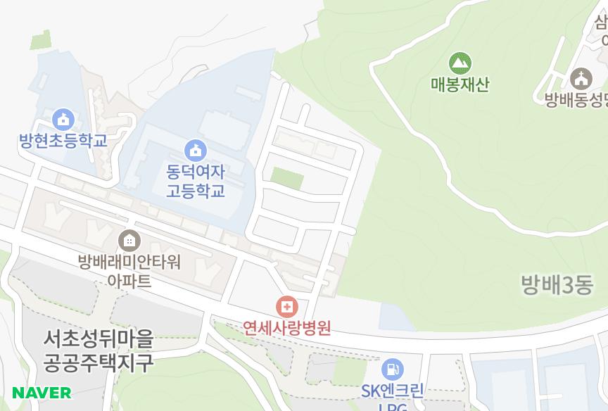 서울특별시 서초구 방배동 방배명지해드는터 위치·실거래 시세 지도