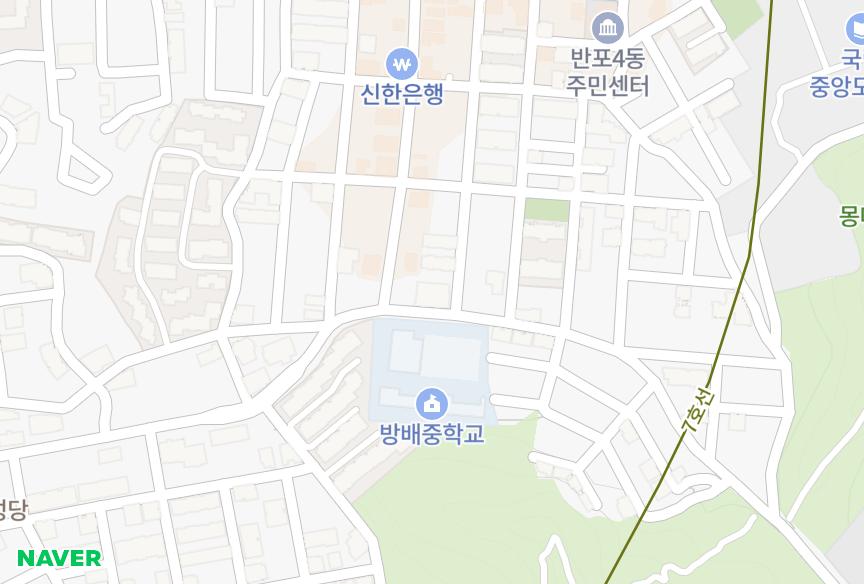서울특별시 서초구 반포동 아르드빌 위치·실거래 시세 지도