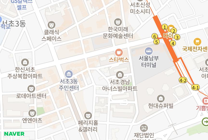 서울특별시 서초구 서초동 서린 위치·실거래 시세 지도