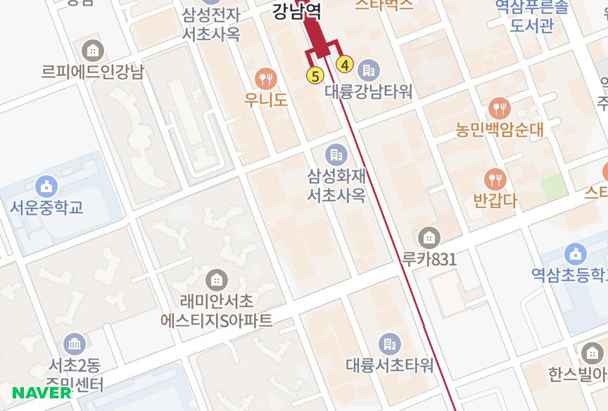 서울특별시 서초구 서초동 서초나산스위트 위치·실거래 시세 지도