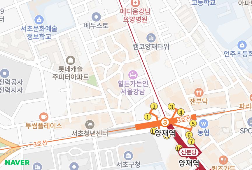 서울특별시 서초구 서초동 서초노블레스 위치·실거래 시세 지도