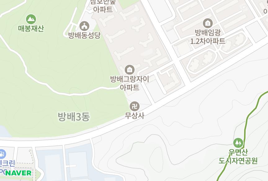 서울특별시 서초구 방배동 대우로얄빌라트 위치·실거래 시세 지도