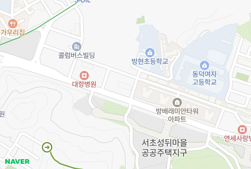 서울특별시 서초구 방배동 청광아트빌14차 위치·실거래 시세 지도