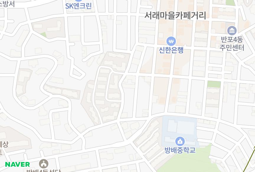 서울특별시 서초구 반포동 반포대우멤버스카운티2차 위치·실거래 시세 지도