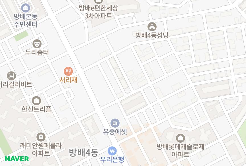 서울특별시 서초구 방배동 방배대우멤버스카운티201차 위치·실거래 시세 지도
