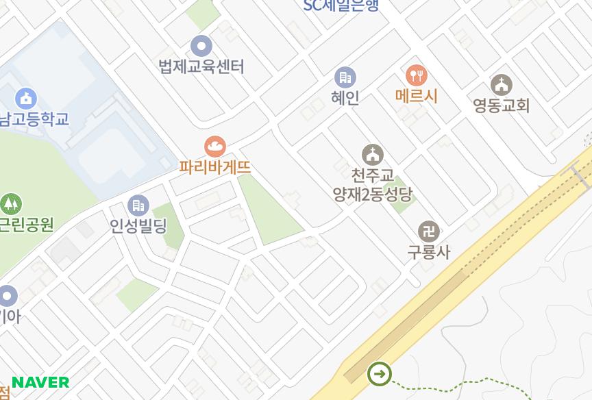 서울특별시 서초구 양재동 리치스 위치·실거래 시세 지도