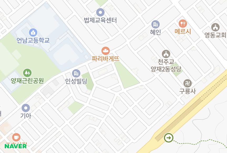 서울특별시 서초구 양재동 블루하이츠 위치·실거래 시세 지도