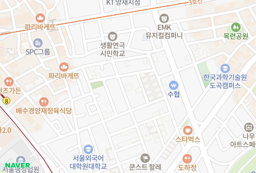 서울특별시 서초구 양재동 양재테크노5차 위치·실거래 시세 지도