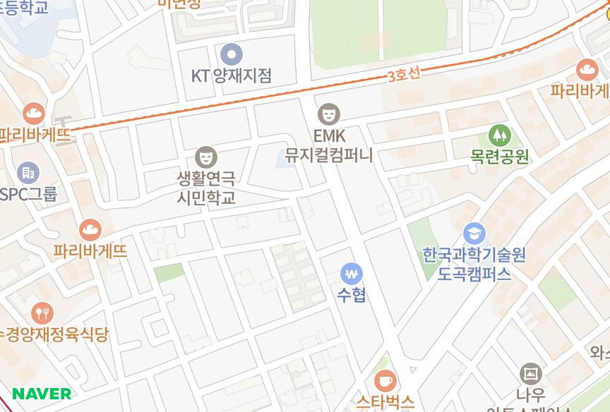 서울특별시 서초구 양재동 한아름 위치·실거래 시세 지도