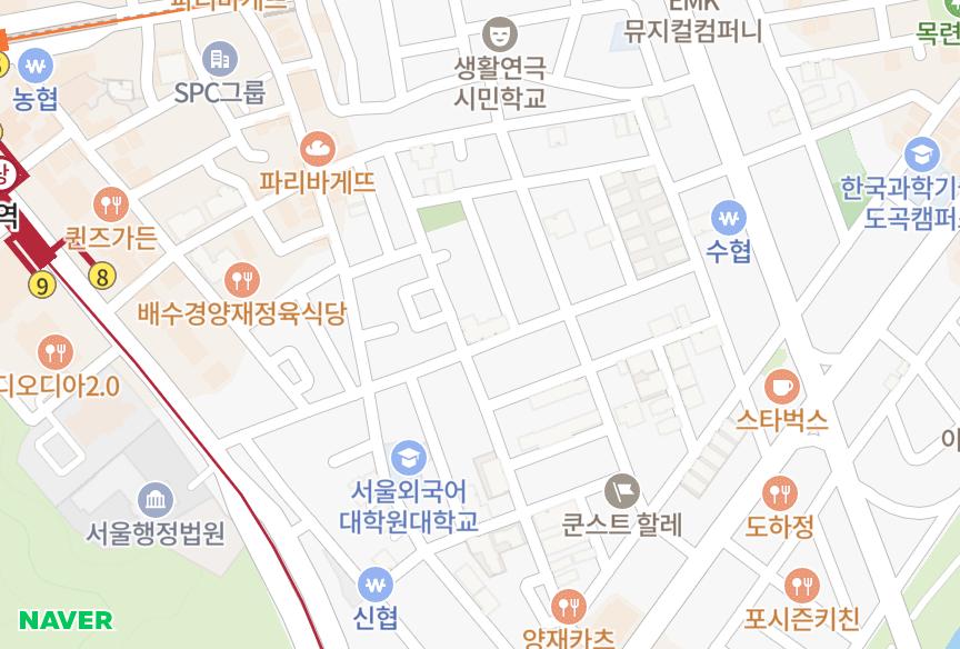 서울특별시 서초구 양재동 길명오퍼스 위치·실거래 시세 지도