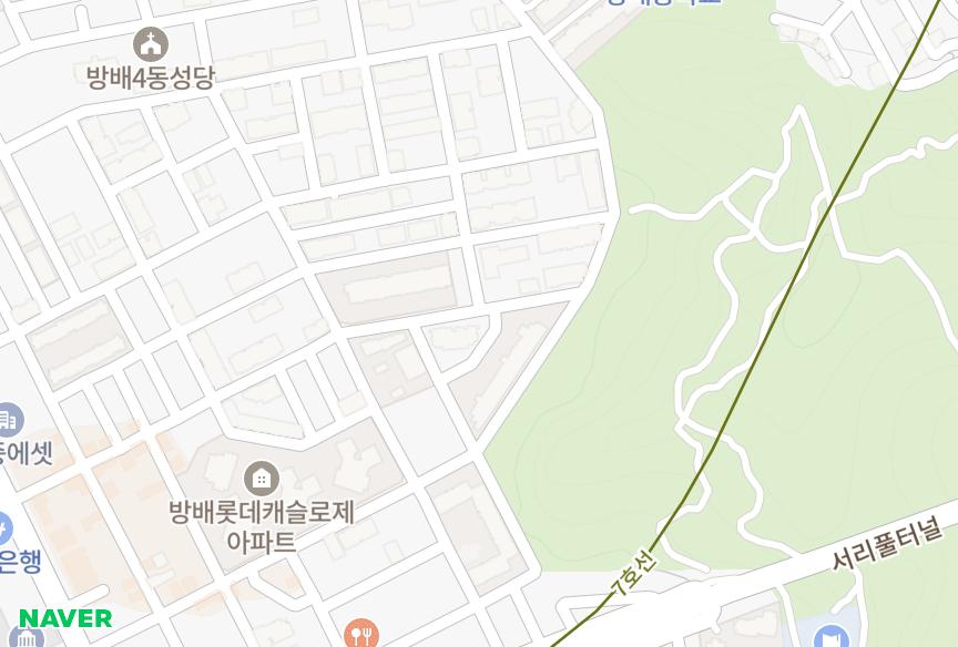 서울특별시 서초구 방배동 렉스빌 위치·실거래 시세 지도