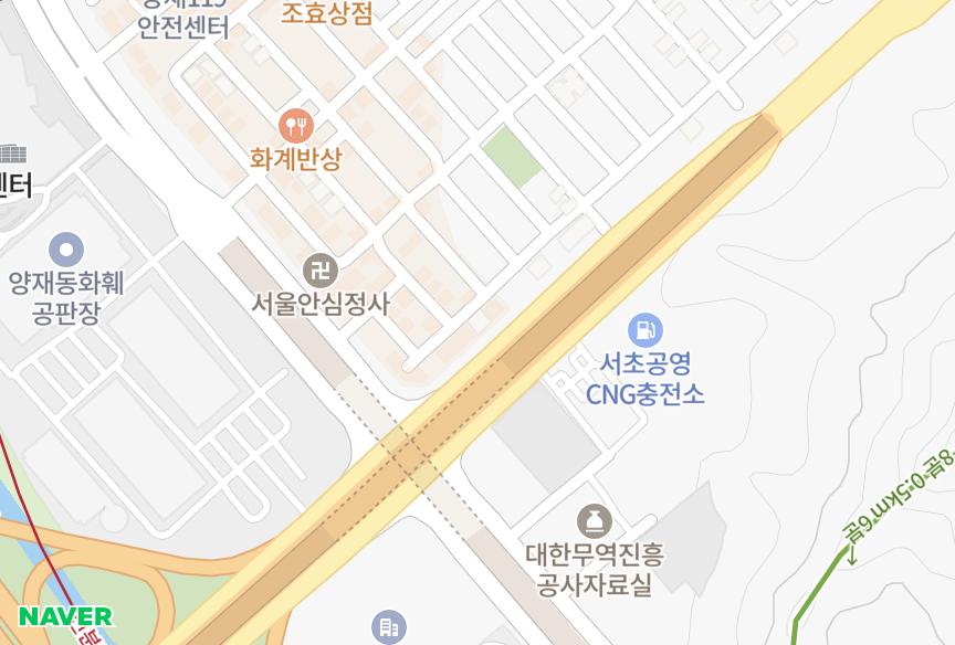 서울특별시 서초구 양재동 마로니에 위치·실거래 시세 지도