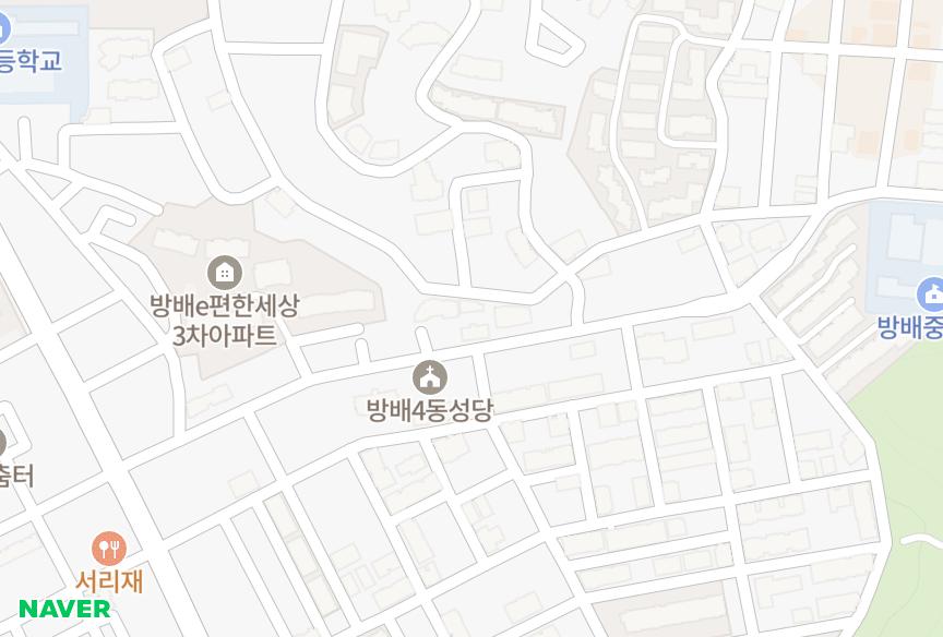 서울특별시 서초구 방배동 방배동갤러리하우스3차 위치·실거래 시세 지도
