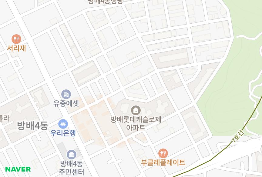서울특별시 서초구 방배동 방배비젼21빌라트 위치·실거래 시세 지도