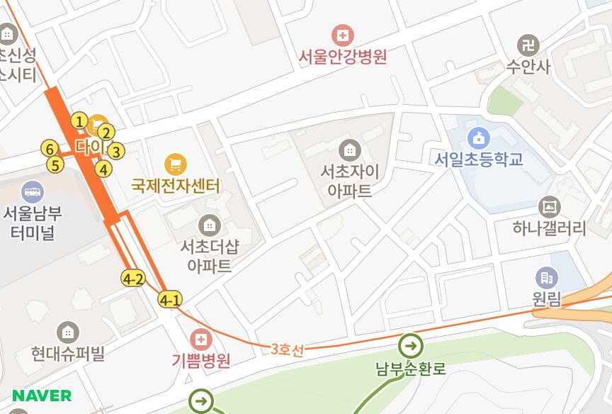서울특별시 서초구 서초동 서초리젠 위치·실거래 시세 지도