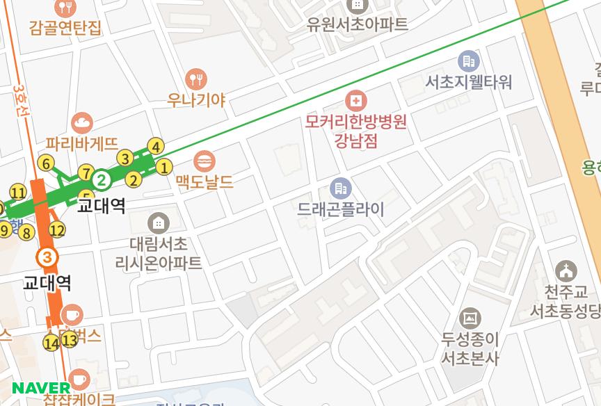 서울특별시 서초구 서초동 서초예성그린 위치·실거래 시세 지도