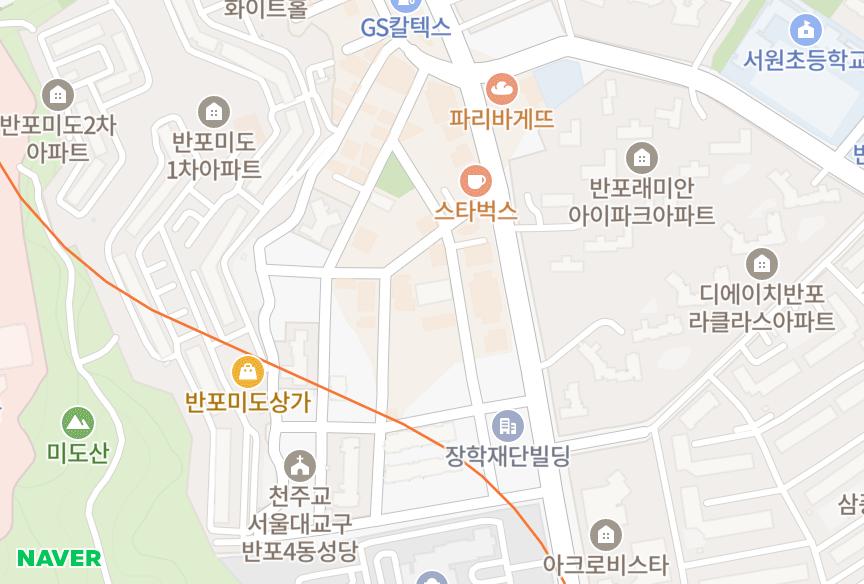 서울특별시 서초구 반포동 신성리더스카운티 위치·실거래 시세 지도