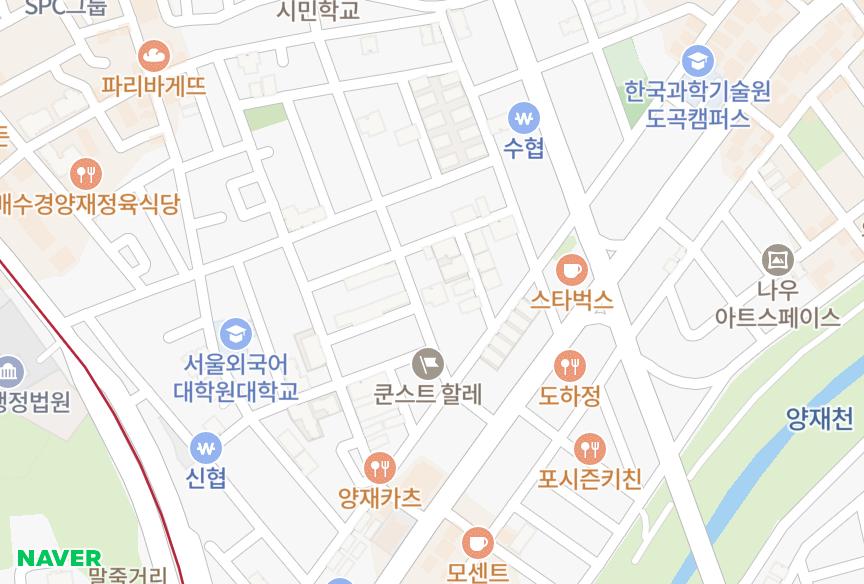 서울특별시 서초구 양재동 양재테크노3차 위치·실거래 시세 지도