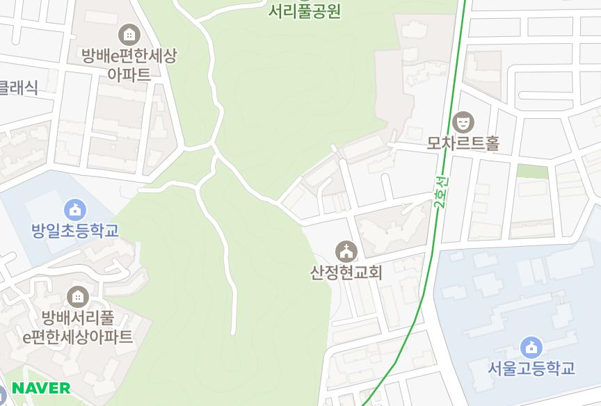 서울특별시 서초구 서초동 현대빌라트 위치·실거래 시세 지도
