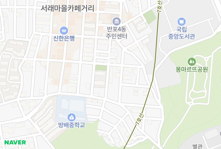서울특별시 서초구 반포동 리더스빌 위치·실거래 시세 지도