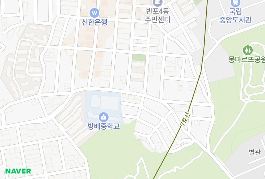 서울특별시 서초구 반포동 비엥에뜨르 위치·실거래 시세 지도