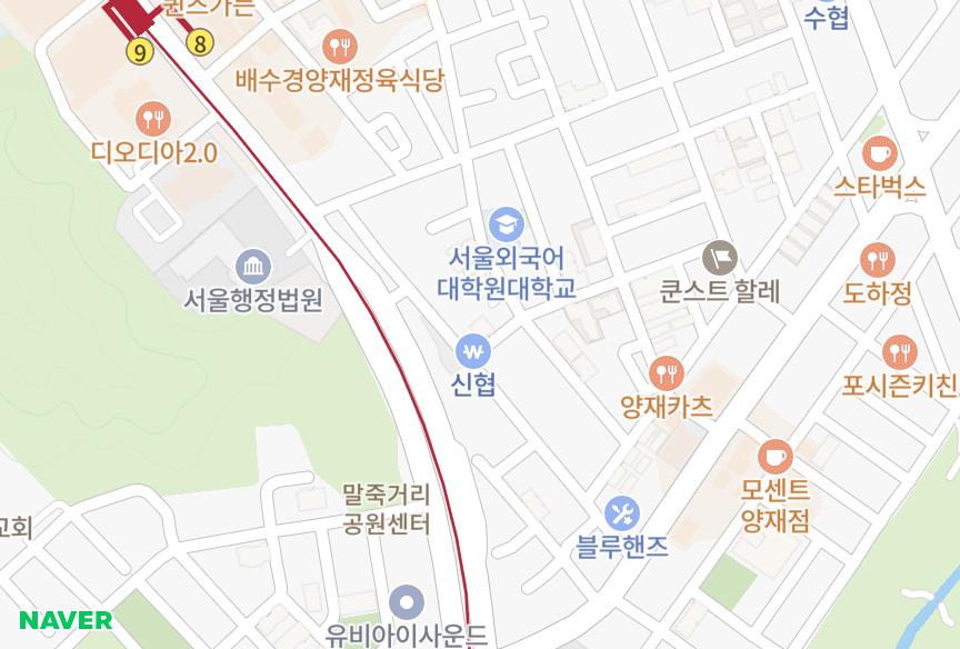 서울특별시 서초구 양재동 위너스 위치·실거래 시세 지도