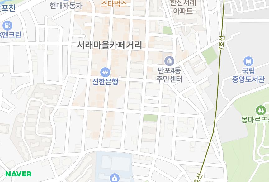 서울특별시 서초구 반포동 현대반포빌라트 위치·실거래 시세 지도