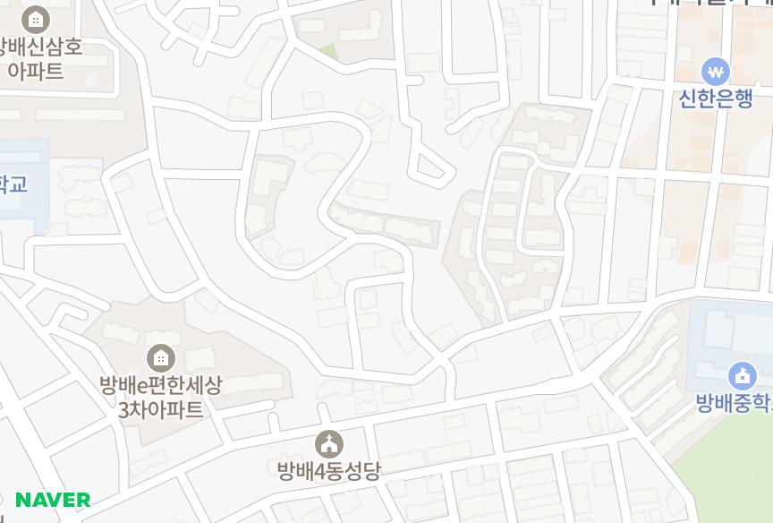 서울특별시 서초구 방배동 방배아펠바움 위치·실거래 시세 지도