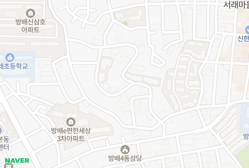 서울특별시 서초구 방배동 방배상지리츠빌8차 위치·실거래 시세 지도