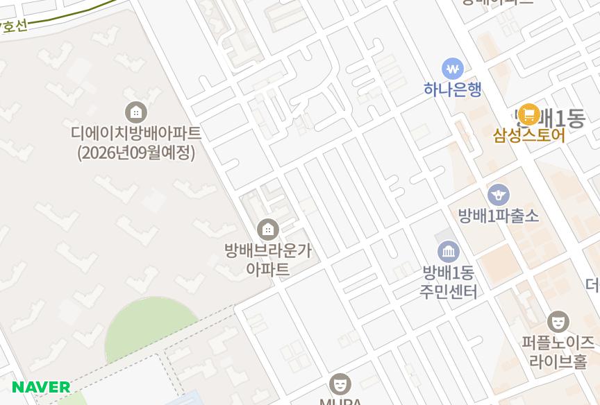 서울특별시 서초구 방배동 방배퍼시픽56차 위치·실거래 시세 지도
