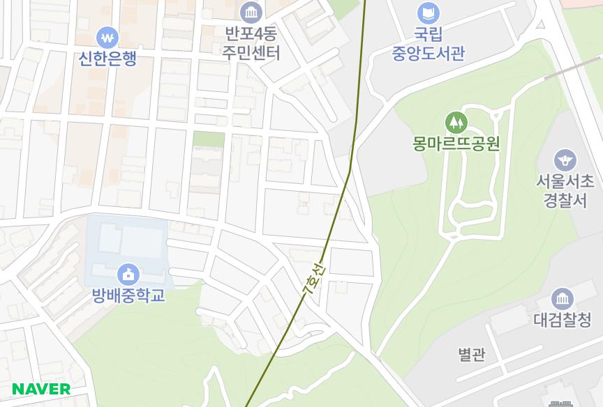 서울특별시 서초구 반포동 드림펠리스 위치·실거래 시세 지도