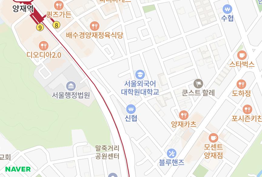 서울특별시 서초구 양재동 리시본하우스 위치·실거래 시세 지도