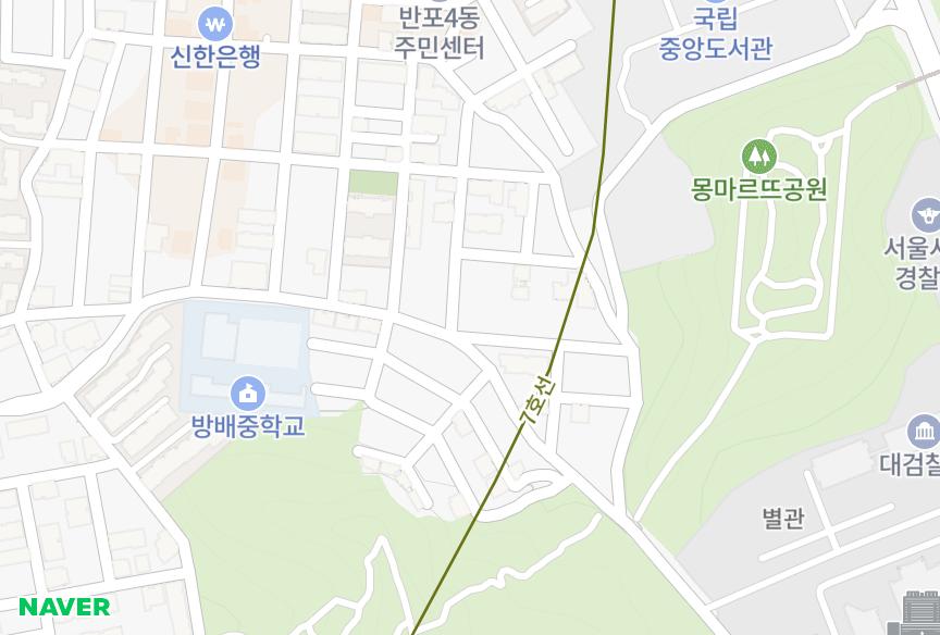 서울특별시 서초구 반포동 반포샤인힐 위치·실거래 시세 지도