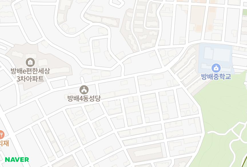 서울특별시 서초구 방배동 포렛힐 위치·실거래 시세 지도