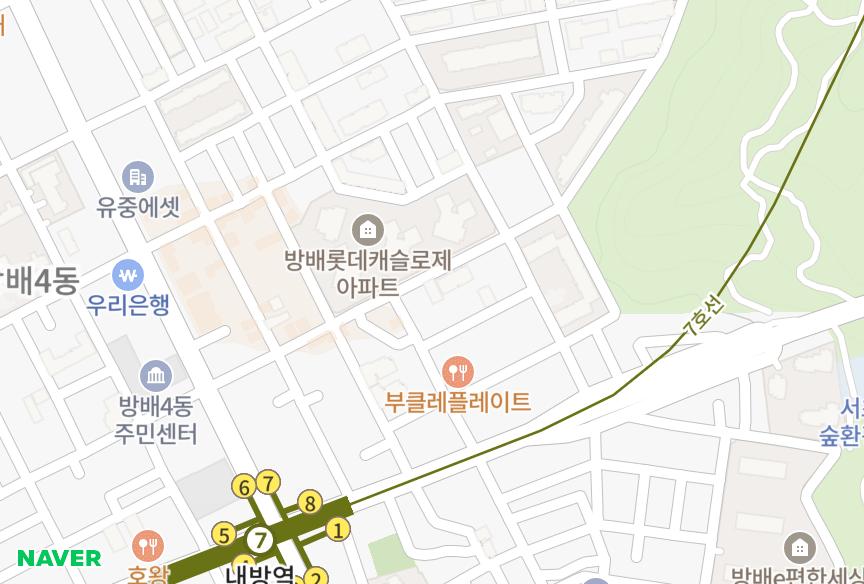 서울특별시 서초구 방배동 방배효산 위치·실거래 시세 지도