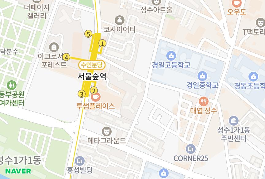 서울특별시 성동구 성수동1가 신장미 위치·실거래 시세 지도