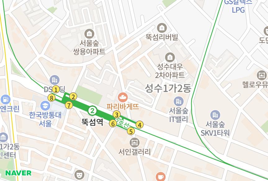 서울특별시 성동구 성수동1가 뚝섬현대 위치·실거래 시세 지도