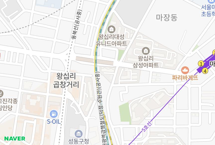 서울특별시 성동구 마장동 신명스카이뷰 위치·실거래 시세 지도