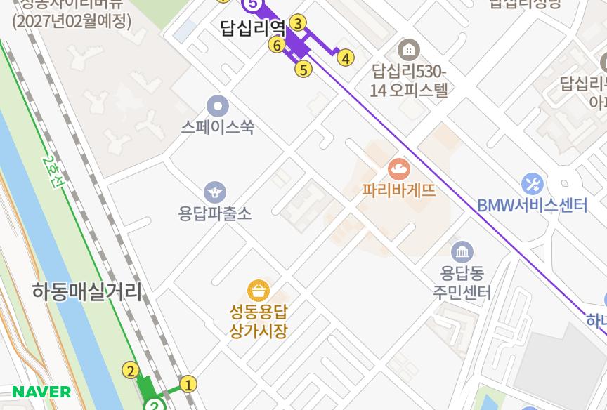 서울특별시 성동구 용답동 덕현해밀 위치·실거래 시세 지도