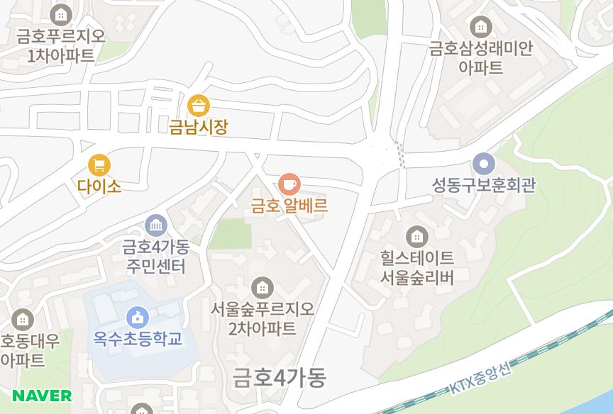 서울특별시 성동구 금호동4가 삼산 위치·실거래 시세 지도