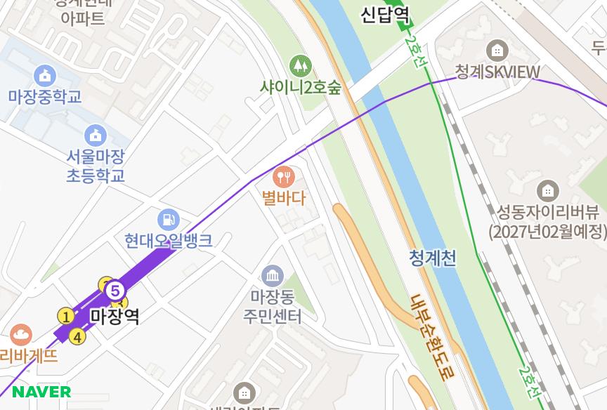 서울특별시 성동구 마장동 태성 위치·실거래 시세 지도