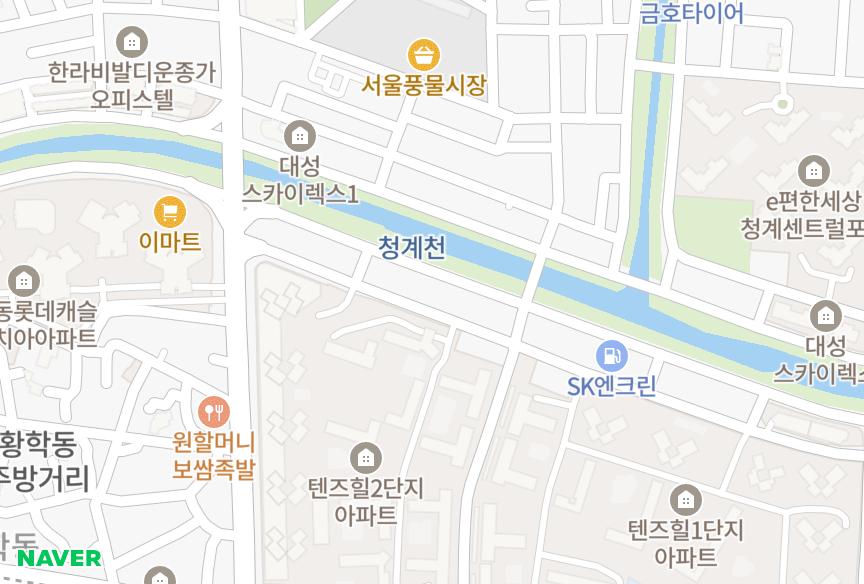 서울특별시 성동구 상왕십리동 센트럴큐브 위치·실거래 시세 지도