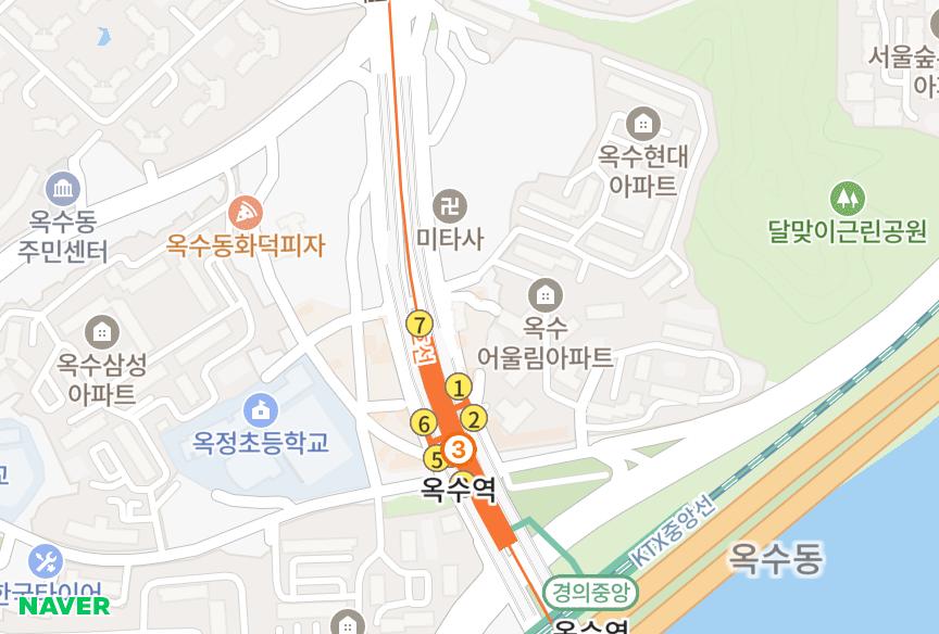 서울특별시 성동구 옥수동 옥수이테크빌 위치·실거래 시세 지도
